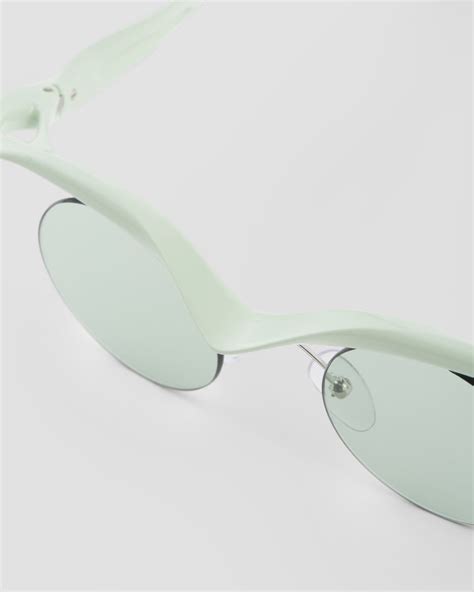 prada bril groen|Jade Green Lenses Prada Morph Sunglasses .